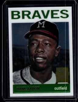 HANK AARON 2000 TOPPS CHROME FINEST 1964 REPRINT #11