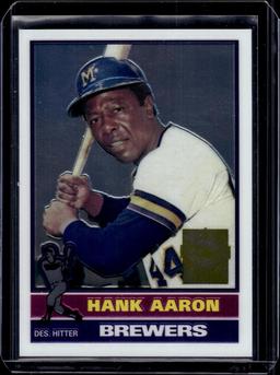 HANK AARON 2000 TOPPS CHROME FINEST 1976 REPRINT #23