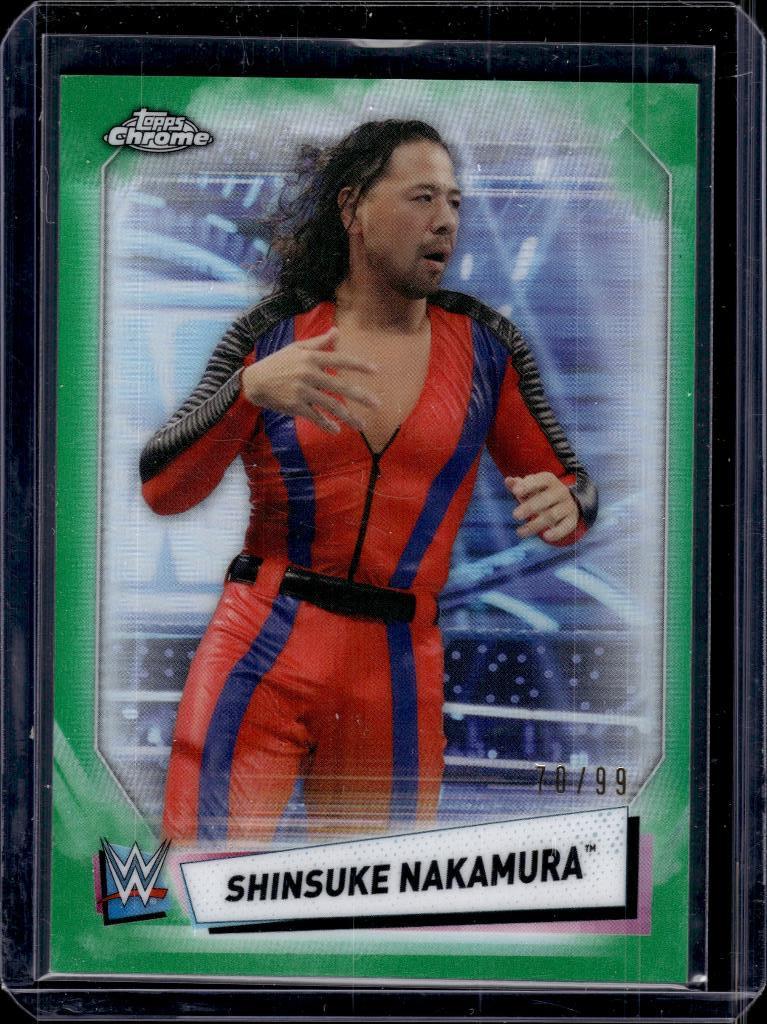 SHINSUKE MAKAMURA 2021 TOPPS FINEST GREEN REFRACTOR