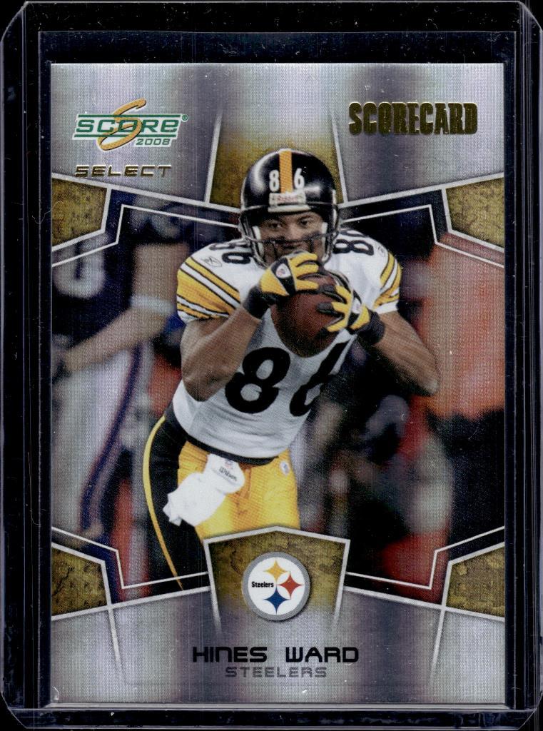 HINES WARD 2008 SCORE SELECT SCORECARD GOLD INSERT