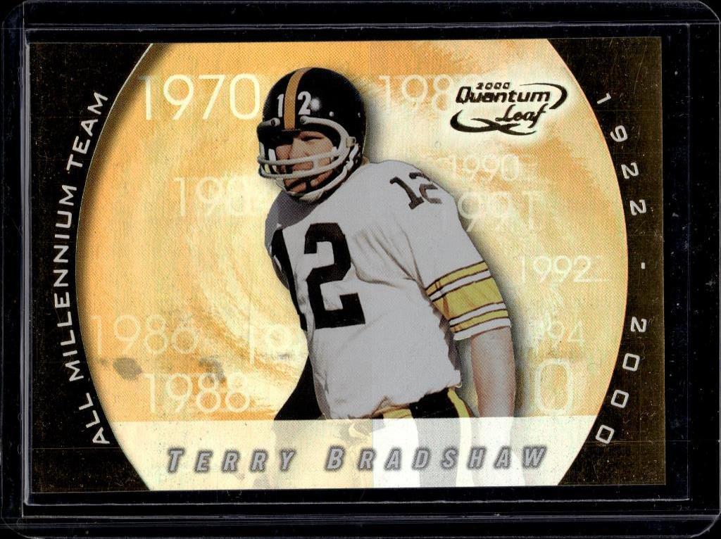 TERRY BRADSHAW 2000 QUANTUM LEAF ALL MILLENNIUM TEAM INSERT