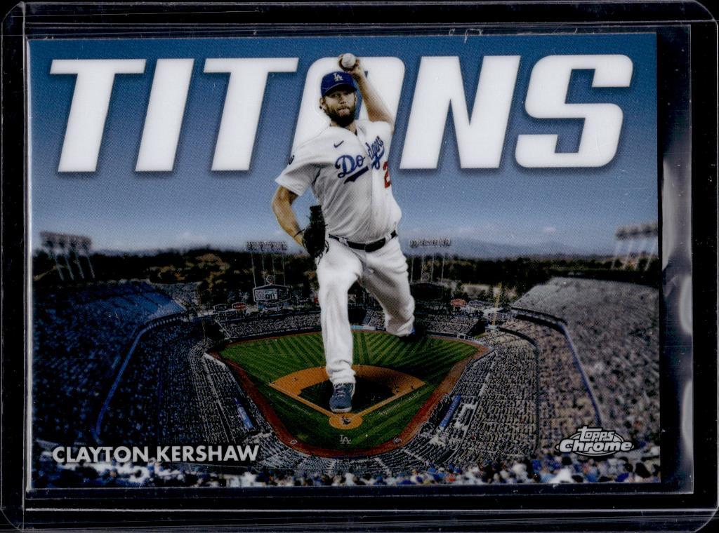 CLAYTON KERSHAW 2023 TOPPS CHROME TITANS REFRACTOR