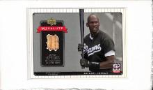 MICHAEL JORDAN 2001 UPPER DECK MINORS GAME USED BAT CARD