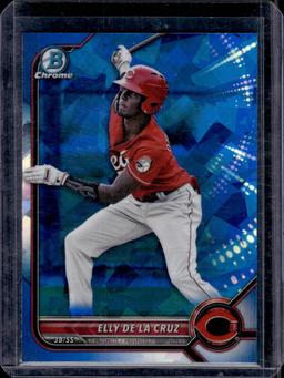 ELLY DE LA CRUZ 2022 BOWMAN CHROME DRAFT SAPPHIRE REFRACTOR ROOKIE