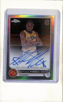 NATHAN MISSIA-DIO 2022-23 TOPPS CHROME OTE REFRACTOR AUTOGRAPH ROOKIE CARD