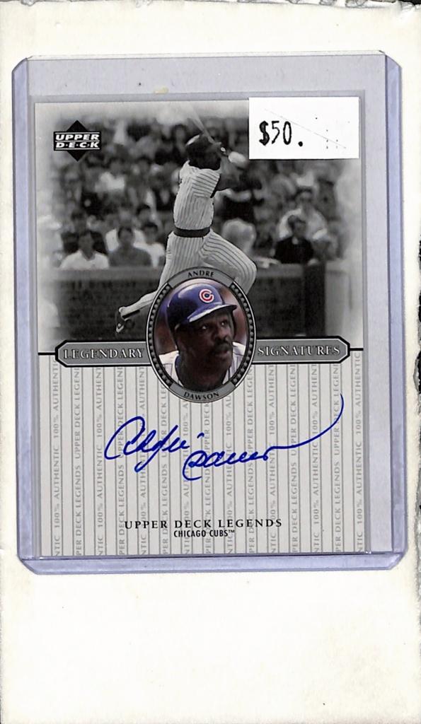 ANDRE DAWSON 2000 UPPER DECL LEGENDS AUTOGRAPH CARD SP