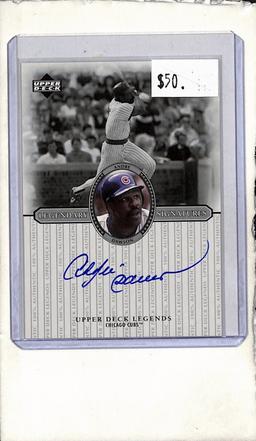 ANDRE DAWSON 2000 UPPER DECL LEGENDS AUTOGRAPH CARD SP