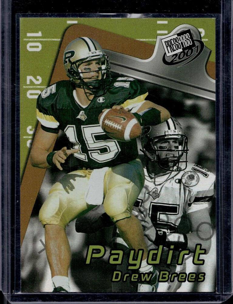 DREW BREES 2001 PRESS PASS PAYDIRT ROOKIE CARD