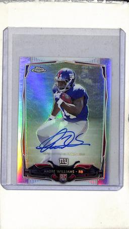 ANDRE WILLIAMS 2014 TOPPS CHROME MINI REFRACTOR AUTOGRAPH ROOKIE CARD