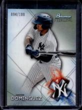 JASSON DOMINGUEZ 2021 BOWMAN STERLING PROPSPECTS AQUA REFRACTOR ROOKIE