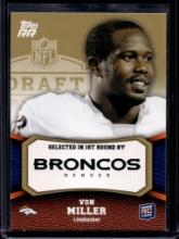 VON MILLER 2011 TOPPS ROOKIE RISING GOLD ROOKIE CARD