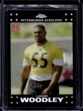 LAMARR WOODLEY 2007 TOPPS CHROME REFRACTOR ROOKIE CARD