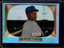 ERNIE BANKS 2013 BOWMAN CHROME SAPPHIRE REFRACTOR ROOKIE REPRINT