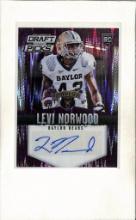 LEVI NORWOOD 2015 PANINI PRIZM DRAFT PURPLE PRIZM AUTOGRAPH ROOKIE CARD