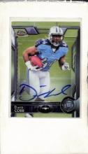 DAVID COBB 2015 TOPPS CHROME AUTOGRAPH ROOKIE CARD
