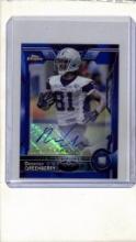 DEONTAY GREENBERRY 2015 TOPPS CHROME MINI BLUE REFRACTOR AUTOGRAPH ROOKIE CARD