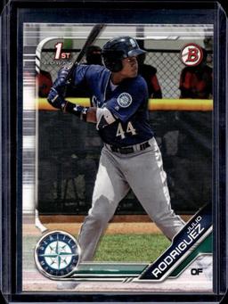 JULIO RODRIGUEZ 2019 BOWMAN 1ST ROOKIE CARD