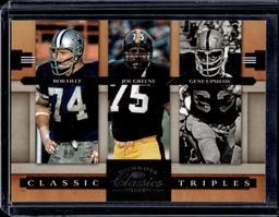 BOB LILLY JOE GREENE GENE UPSHAW 2008 DONRUSS CLASSICS TRIPLES
