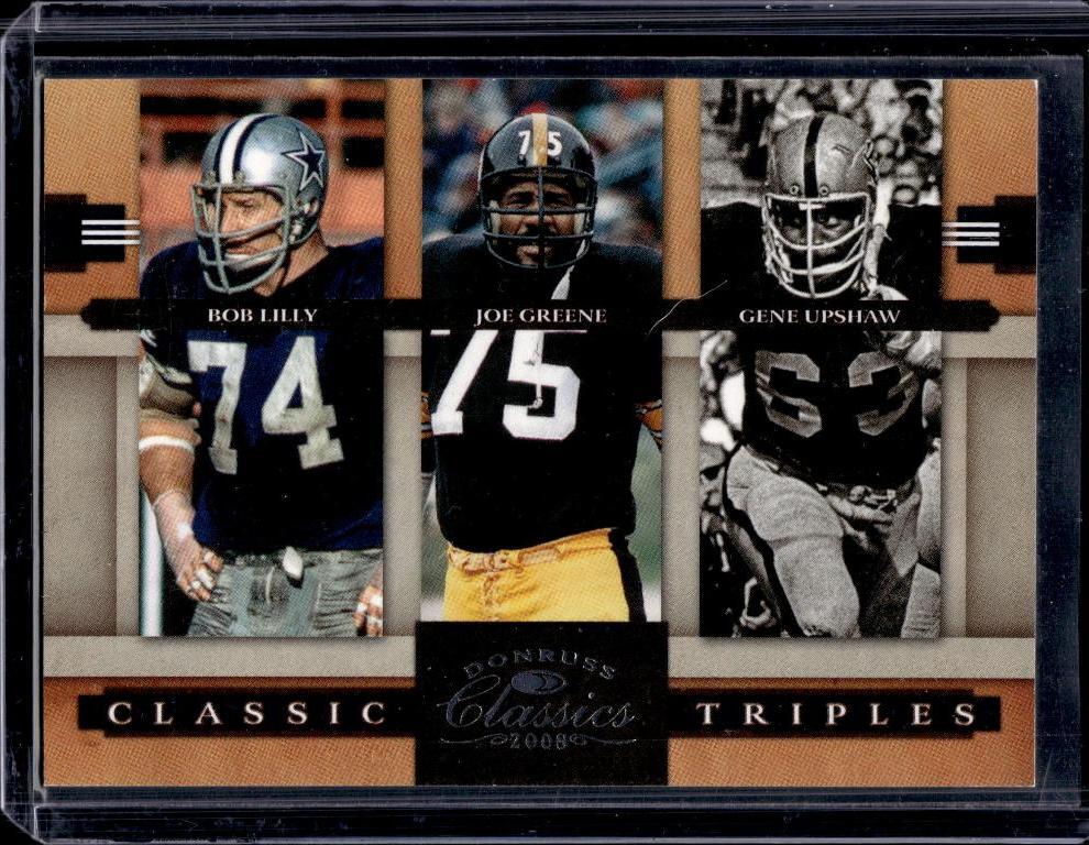 BOB LILLY JOE GREENE GENE UPSHAW 2008 DONRUSS CLASSICS TRIPLES