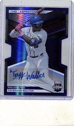 TAYSHAUN WALTON 2023 PANINI ELITE AUTOGRAPH ROOKIE CARD