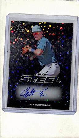 COLT EMERSON 2023 LEAF TRINITY AUTOGRAPH ROOKIE CARD