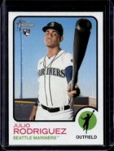 JULIO RODRIGUEZ 2022 TOPPS HERITAGE ROOKIE CARD