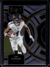 ZAY FLOWERS 2023 PANINI SELECT ROOKIE CARD
