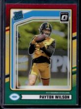 PAYTON WILSON 2024 PANINI OPTIC RED, YELLOW, GREEN PRIZM ROOKIE CARD