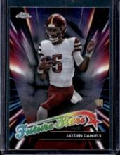 JAYDEN DANIELS 2024 TOPPS CHROME FUTURE STARS ROOKIE CARD