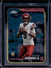 JAYDEN DANIELS 2024 TOPPS CHROME ROOKIE CARD