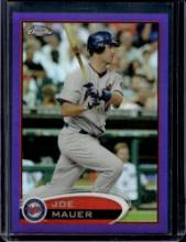 JOE MAUER 2012 TOPPS CHROME PURPLE REFRACTOR