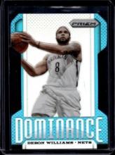 DERON WILLIAMS 2013-14 PANINI PRIZM DOMINANCE LIGHT BLUE PRIZM DIE CUT SP