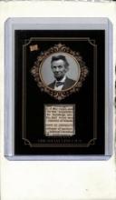ABRAHAM LINCOLN 2024 PIECES OF THE PAST DOCUMENT RELIC