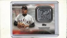 WILLIE MAYS 2021 TOPPS 70TH ANNIVERSARY MEDALLION RELIC