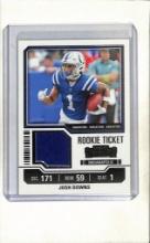 JOSH DOWNS 2023 PANINI CONTENDERS JERSEY ROOKIE CARD