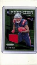 JA'LYNN POLK 2024 PANINI PRIZM NEON GREEN PRIZM JERSEY ROOKIE CARD