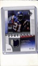 LADAINIAN TOMLINSON 2007 UPPER DECK ULTIMATE GAME USED JERSEY PATCH