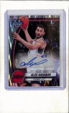 ALEX KARABAN 2024-25 BOWMAN CHROME U SILVER FLASH REFRACTOR AUTOGRAPH ROOKIE