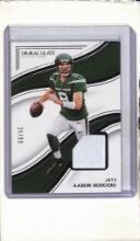 AARON RODGERS 2023 PANINI IMMACULATE GAME USED JERSEY PATCH