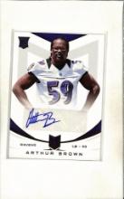 ARTHUR BROWN 2013 PANINI MOMENTUM AUTOGRAPH ROOKIE CARD