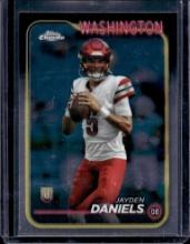 JAYDEN DANIELS 2024 TOPPS CHROME ROOKIE CARD