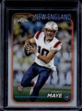 DRAKE MAYE 2024 TOPPS CHROME REFRACTOR ROOKIE CARD