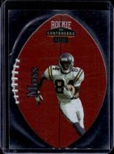 RANDY MOSS 1998 PLAYOFF CONTENDERS LEATHER FOOTBALL ROOKIE CARD