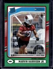 MARVIN HARRISON JR 2024 DONRUSS GREEN PRESS PROOF ROOKIE CARD