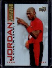 MICHAEL JORDAN 2021 UPPER DECK GOODWIN PLATINUM LEGACY SILVER RAINBOW