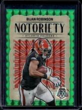 BIJAN ROBINSON 2024 PANINI MOSAIC NOTORIETY GREEN PRIZM