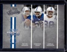 PEYTON MANNING EDGERRIN JAMES HARRISON 2005 ABSOLUTE TEAM TRIOS INSERT