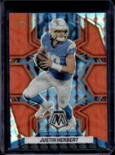 JUSTIN HERBERT 2022 PANINI MOSAIC ORANGE FLUORESCENT PRIZM