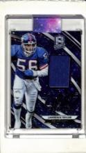 LAWRENCE TAYLOR 2019 PANINI SPECTRA BLUE PRIZM GAME USED JERSEY CARD