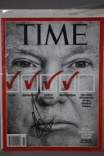 DONALD TRUMP TIME MAGAZINE IN PERSON RALLY SIGNED MAGAZINE
